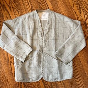 notPERFECTLINEN Gray Checkered Jacket